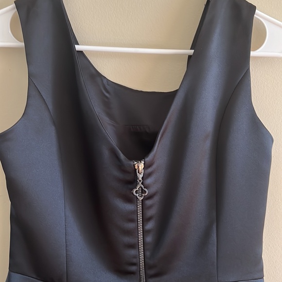 PINK TARTAN MESH PANEL FIT & FLARE DRESS - Picture 3 of 5